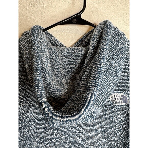 The North Face Women’s M Blue Sherpa Fleece Hoodie Pullover Soft Warm - Picture 11 of 12